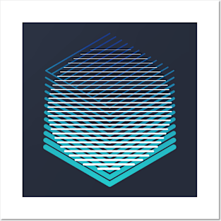 Abstract geometric optical illusion Posters and Art